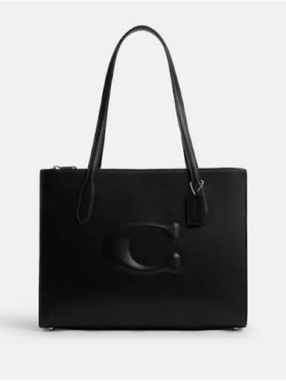 Coach Black Embossed Nina Tote Bag